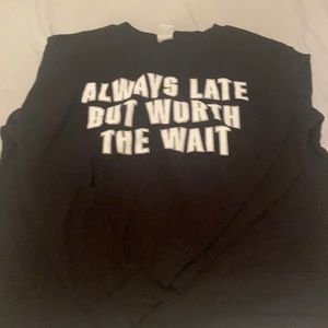 Fuzzy pull over sweatshirt